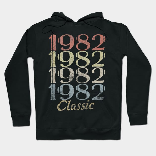 38th Birthday Gift 38 Years Old Retro Vintage 1982 Classic Hoodie by bummersempre66